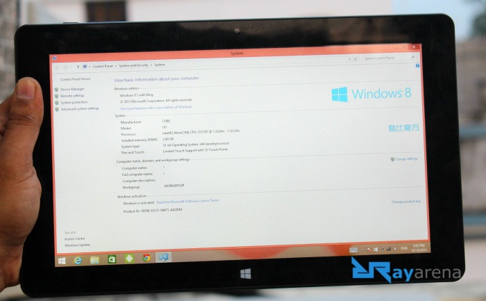 Cube i10 tablet PC Review software