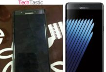 Galaxy Note 7 real image surfaces