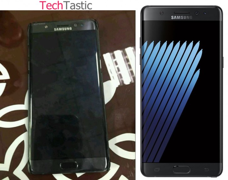 Galaxy Note 7 real image surfaces
