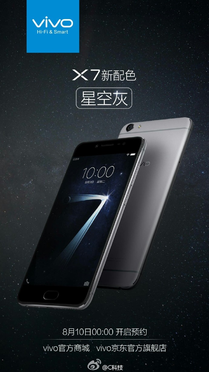 vivo x7 grey color