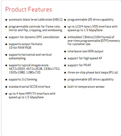 Mi Mix Camera details