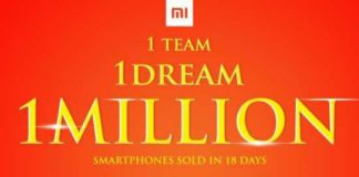 Xiaomi 1 million milestone