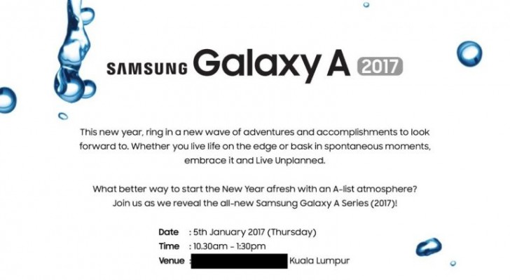 Galaxy A 2017 press invite