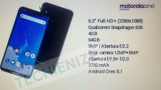 Motorola One Power specs leaked