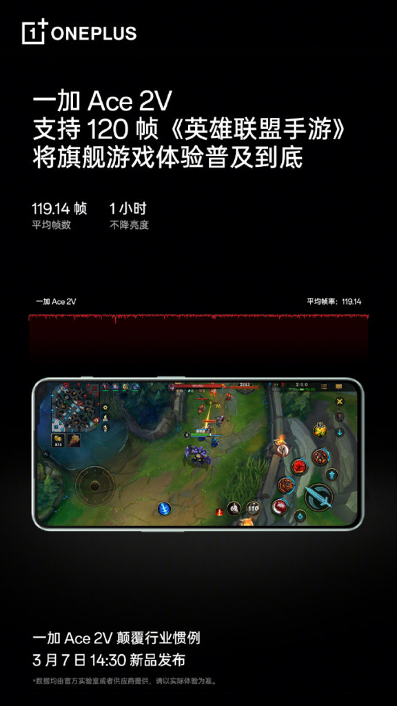OnePlus Ace 2V Game of Legends