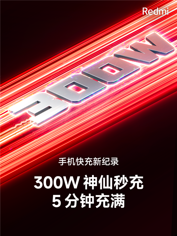 Redmi 300W fast-charging tech